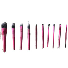 Aluminium Ferrule Makeup Brush Set 10PK Cosmetic Brush